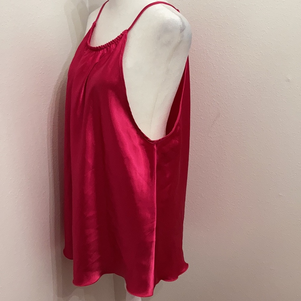 EUC Nicole Miller Hot-pink Spaghetti Strap Blouse Size XL - Picture 5 of 12